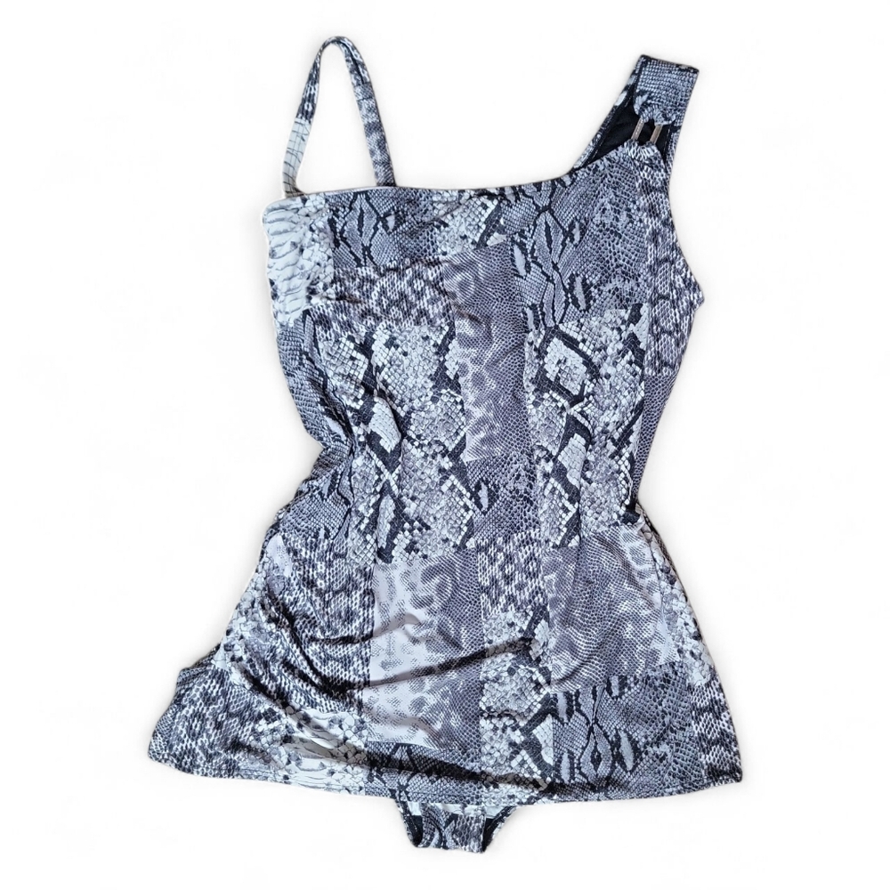 Michael Kors Patchwork Snakeskin One Shoulder Swi… - image 2